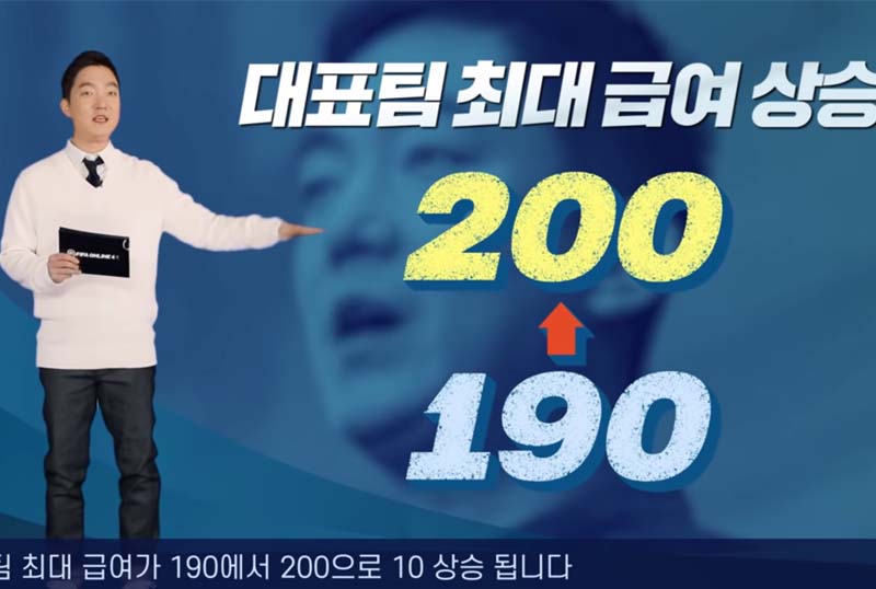 FIFA Online 4 tăng lương từ 190 lên 200