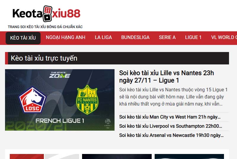 Xem kèo tài xỉu bóng đá chính xác nhất tại keotaixiu88.com