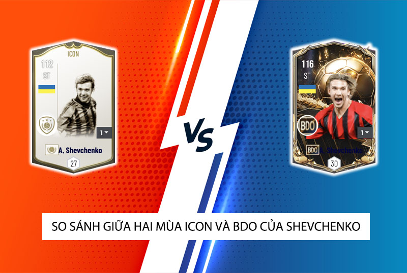So sánh hai mùa giải BDO và ICON của A. Shevchenko trong FC Online