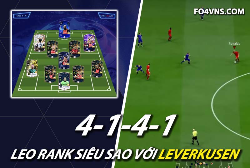 Chiến thuật FC Online : Sơ đồ 4141 team color Leverkusen rank siêu sao Hàn